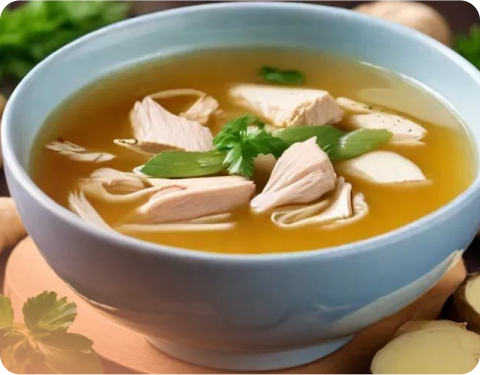 Ginger and chicken soup